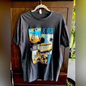 Smart Blanks brand dark grey tee shirt.  Las Vegas logo.